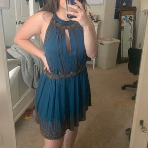 Blue Sequin Free People Dress